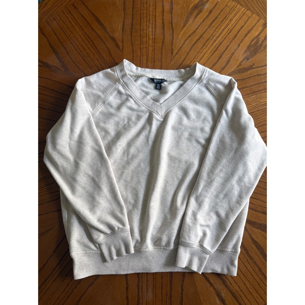Cream V Neck Women's Sweater